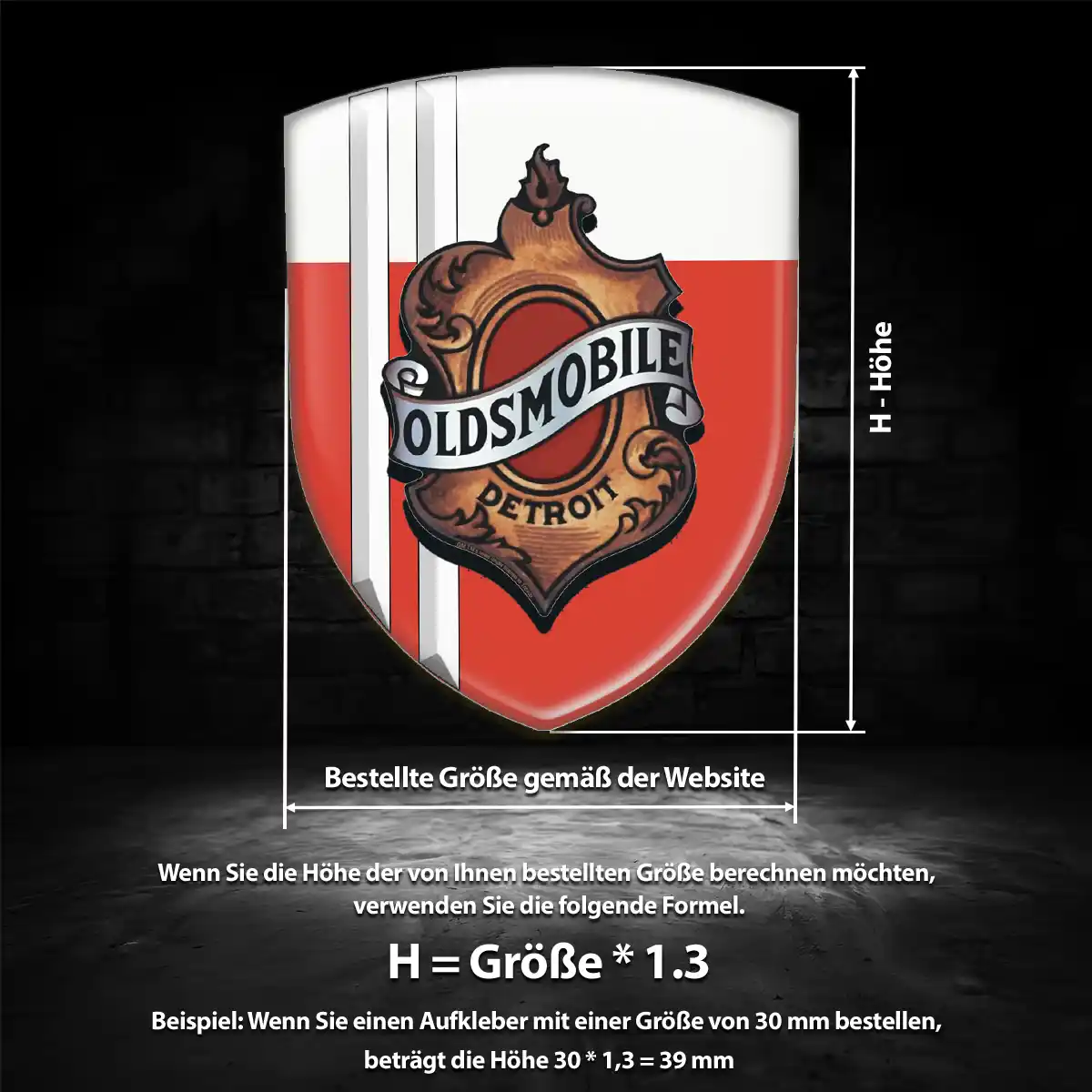 Oldsmobile Emblem Aufkleber Hohe Qualität