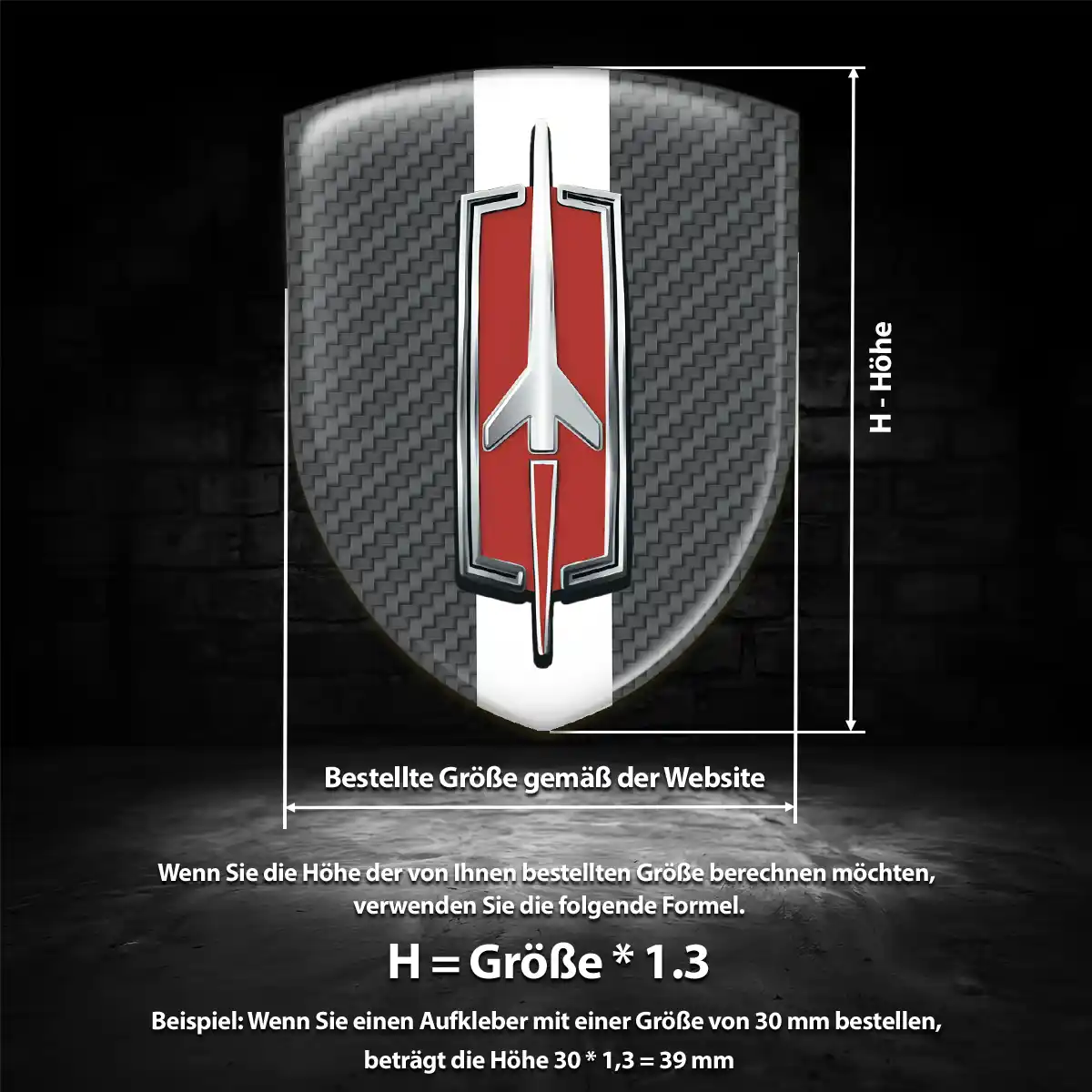 Oldsmobile Emblem Aufkleber Interieurdesign