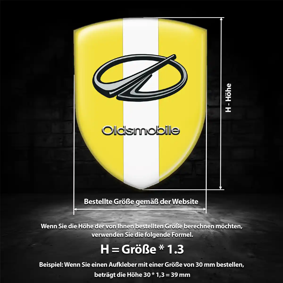 Oldsmobile Emblem Aufkleber Limitierte Auflage