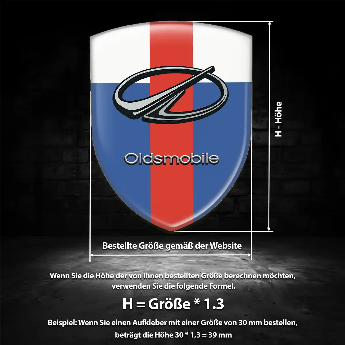 Oldsmobile Emblem Aufkleber Modernes Design