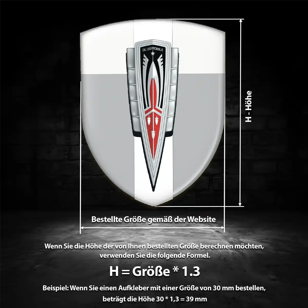 Oldsmobile Emblem Aufkleber Wappen Auto Interieurdesign