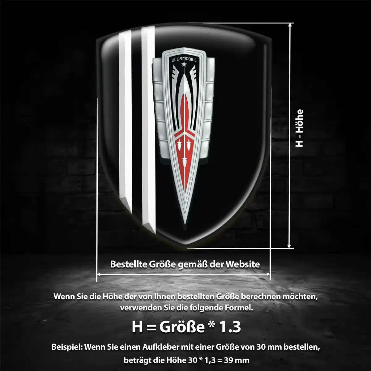 Oldsmobile Emblem Aufkleber Wappen Auto Markenedition