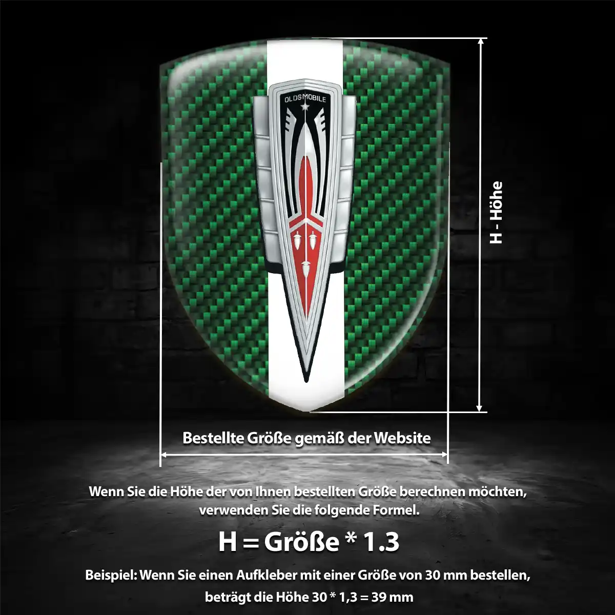 Oldsmobile Emblem Aufkleber Wappen Auto Premiumqualität