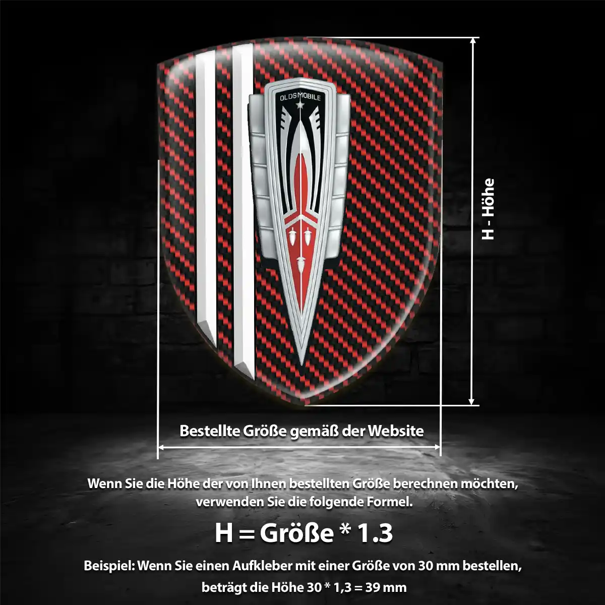 Oldsmobile Emblem Aufkleber Wappen Elegantes Design