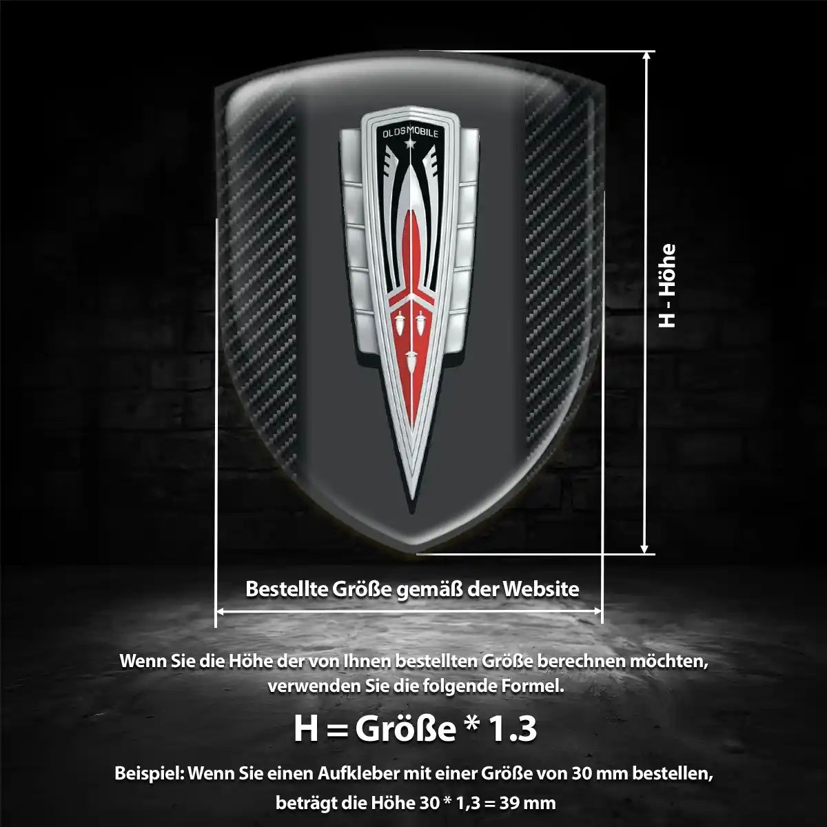 Oldsmobile Emblem Aufkleber Wappen Markenedition