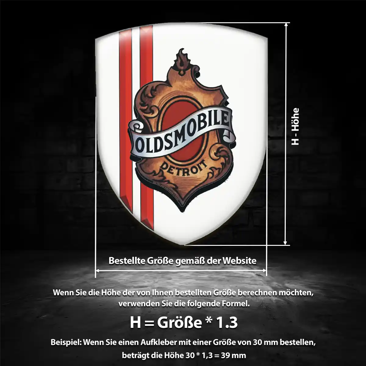 Oldsmobile Emblem Aufkleber Wappen Modernes Design