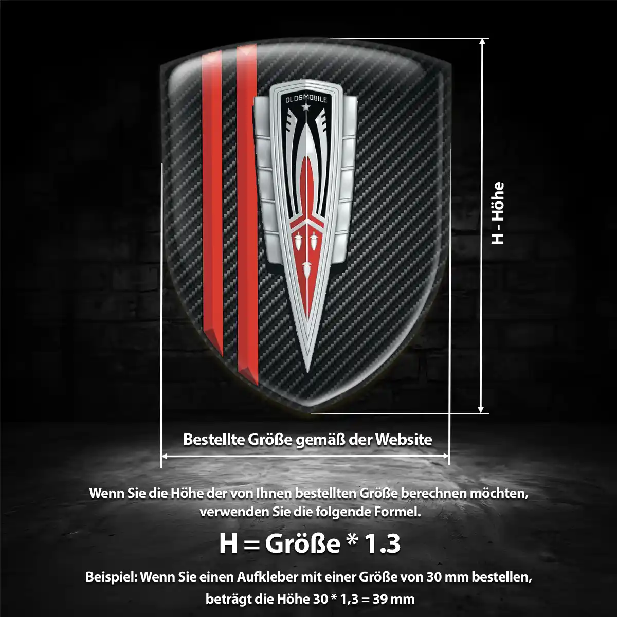 Oldsmobile Emblem Wappen Aufkleber Anspruchsvolles Design