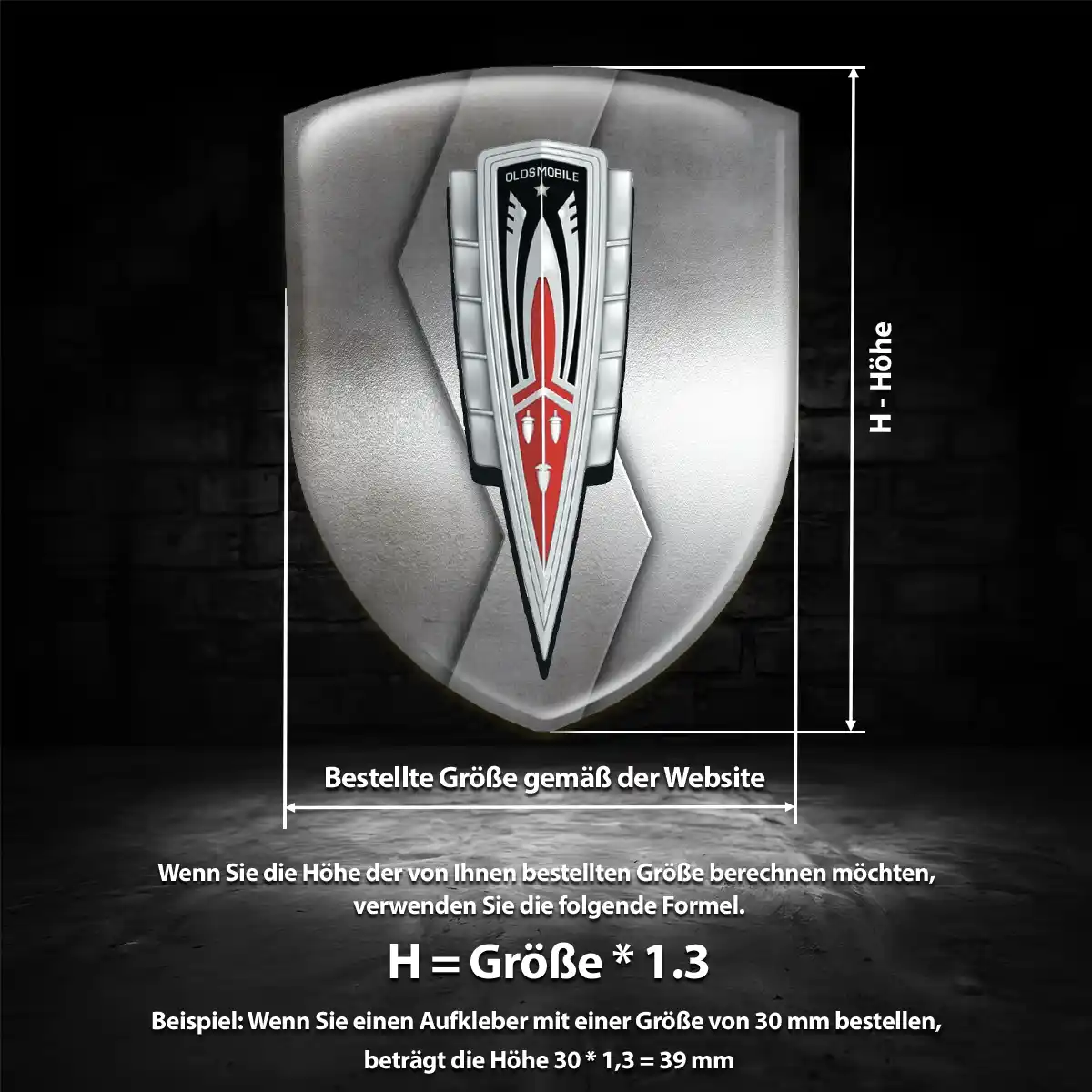 Oldsmobile Emblem Wappen Aufkleber Ausdrucksstarkes Design