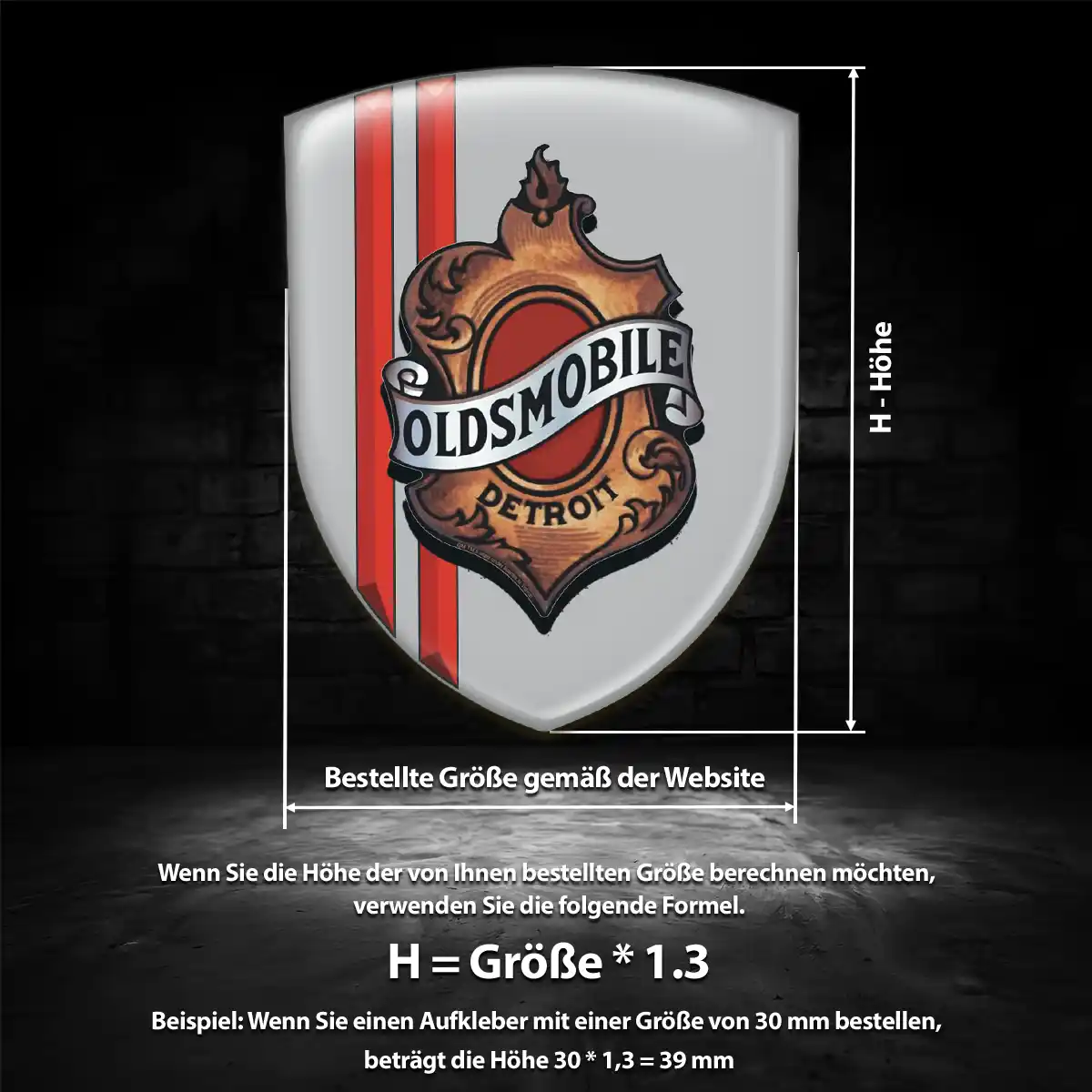 Oldsmobile Emblem Wappen Aufkleber Auto Edles Design