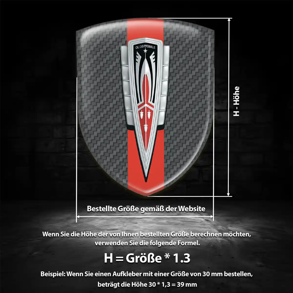 Oldsmobile Emblem Wappen Aufkleber Auto Exterieurdesign