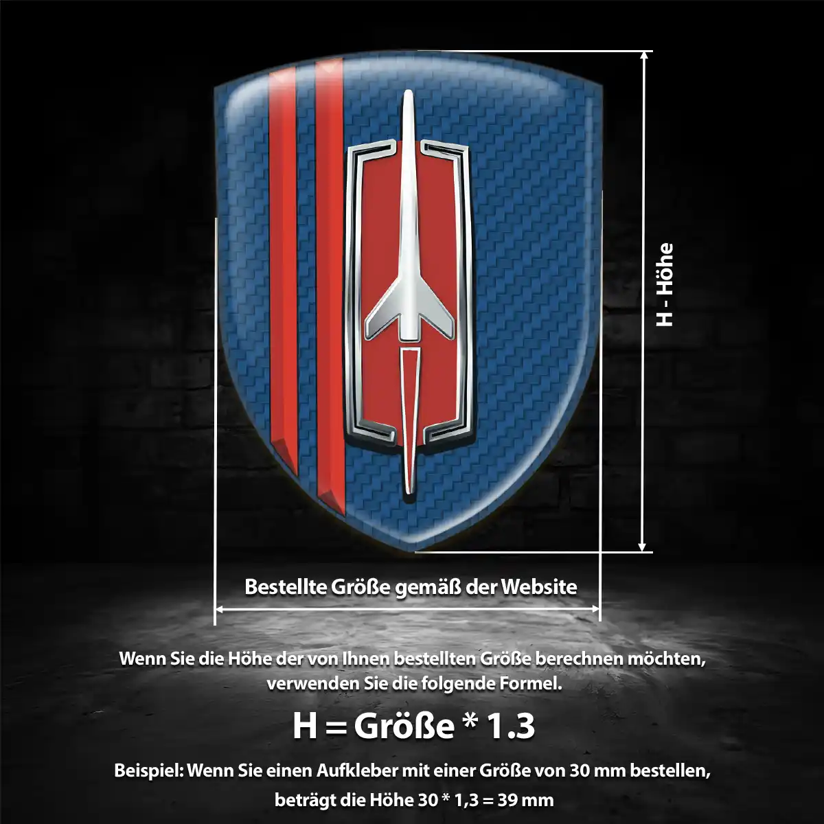 Oldsmobile Emblem Wappen Aufkleber Auto Hochwertiges Harz