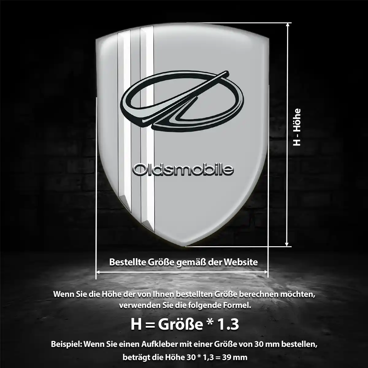 Oldsmobile Emblem Wappen Aufkleber Auto Interieurdesign