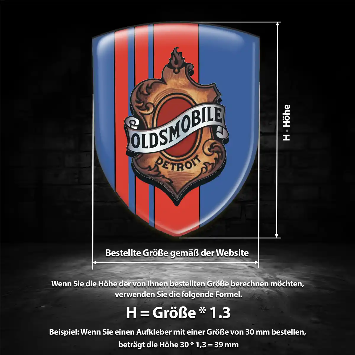 Oldsmobile Emblem Wappen Aufkleber Auto Premiumqualität
