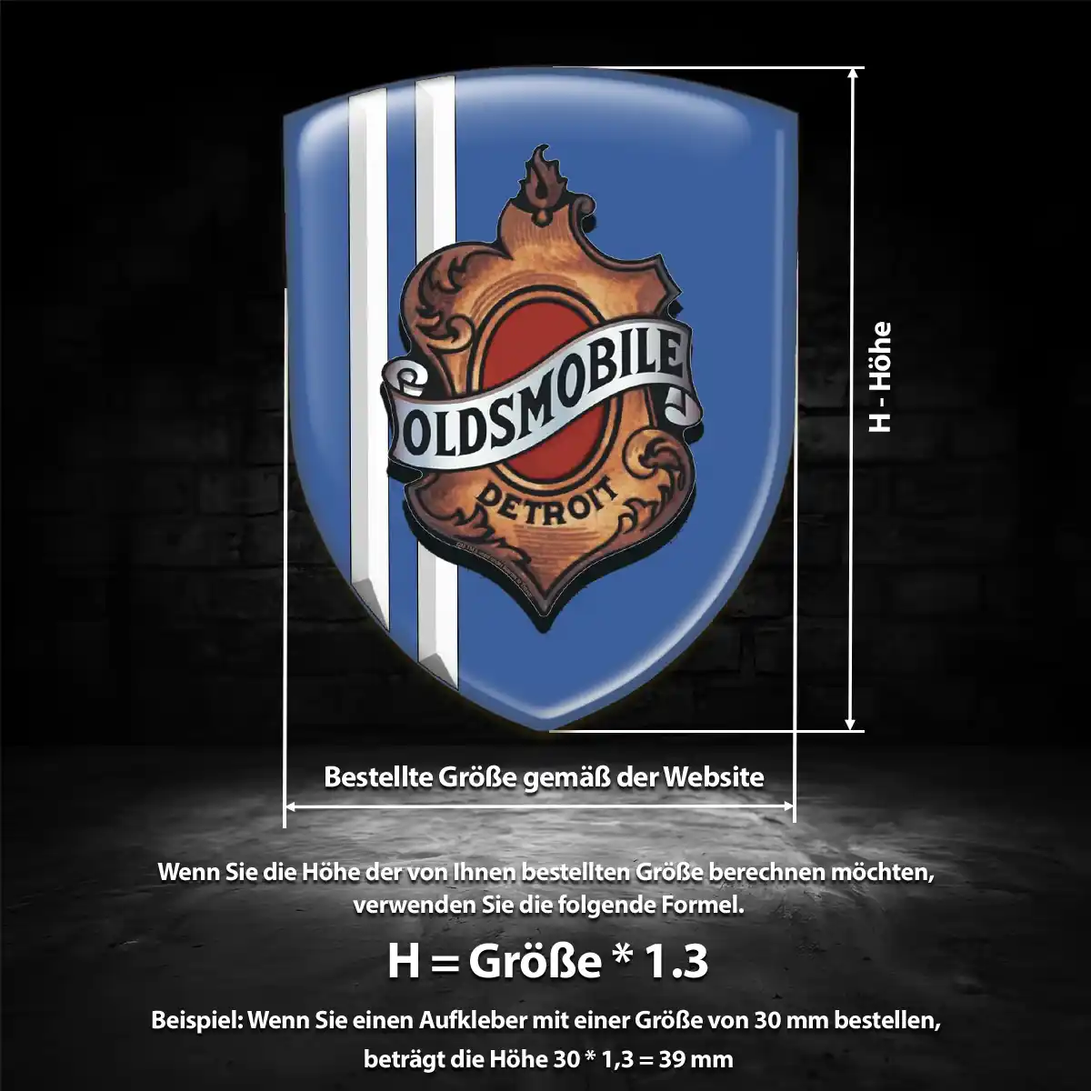 Oldsmobile Emblem Wappen Aufkleber Auto Tuningfahrzeug