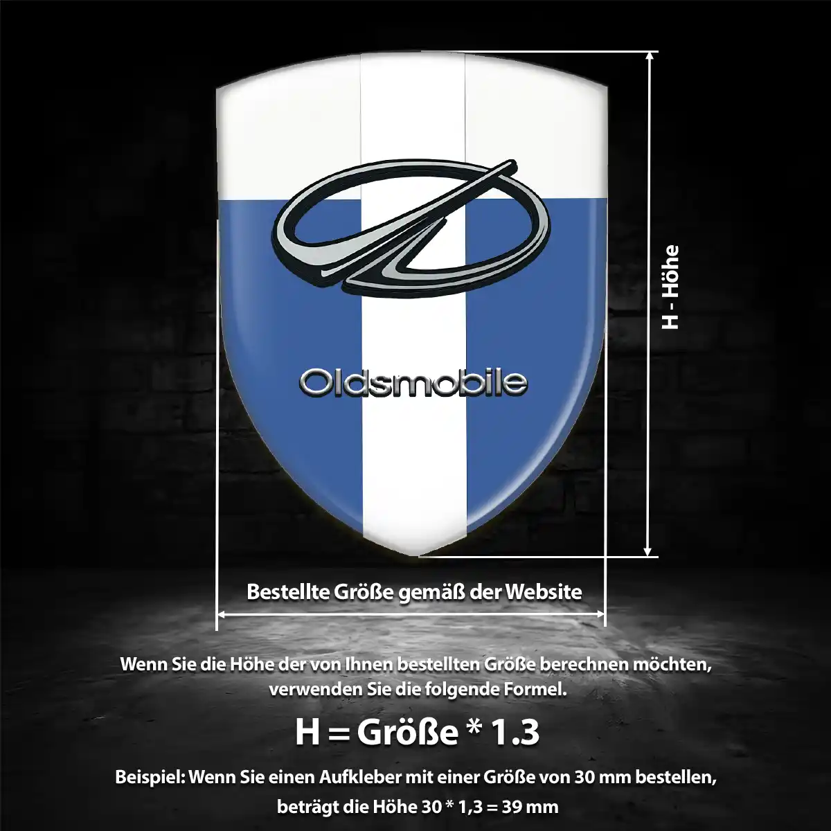 Oldsmobile Emblem Wappen Aufkleber Erstklassige Qualität