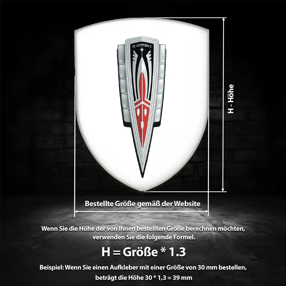Oldsmobile Emblem Wappen Aufkleber Limitierte Auflage