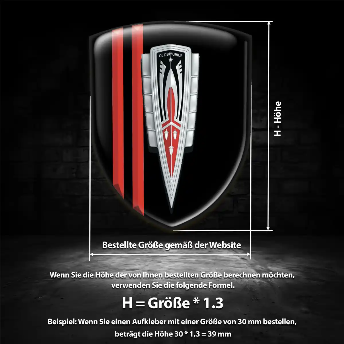 Oldsmobile Emblem Wappen Aufkleber Markenedition