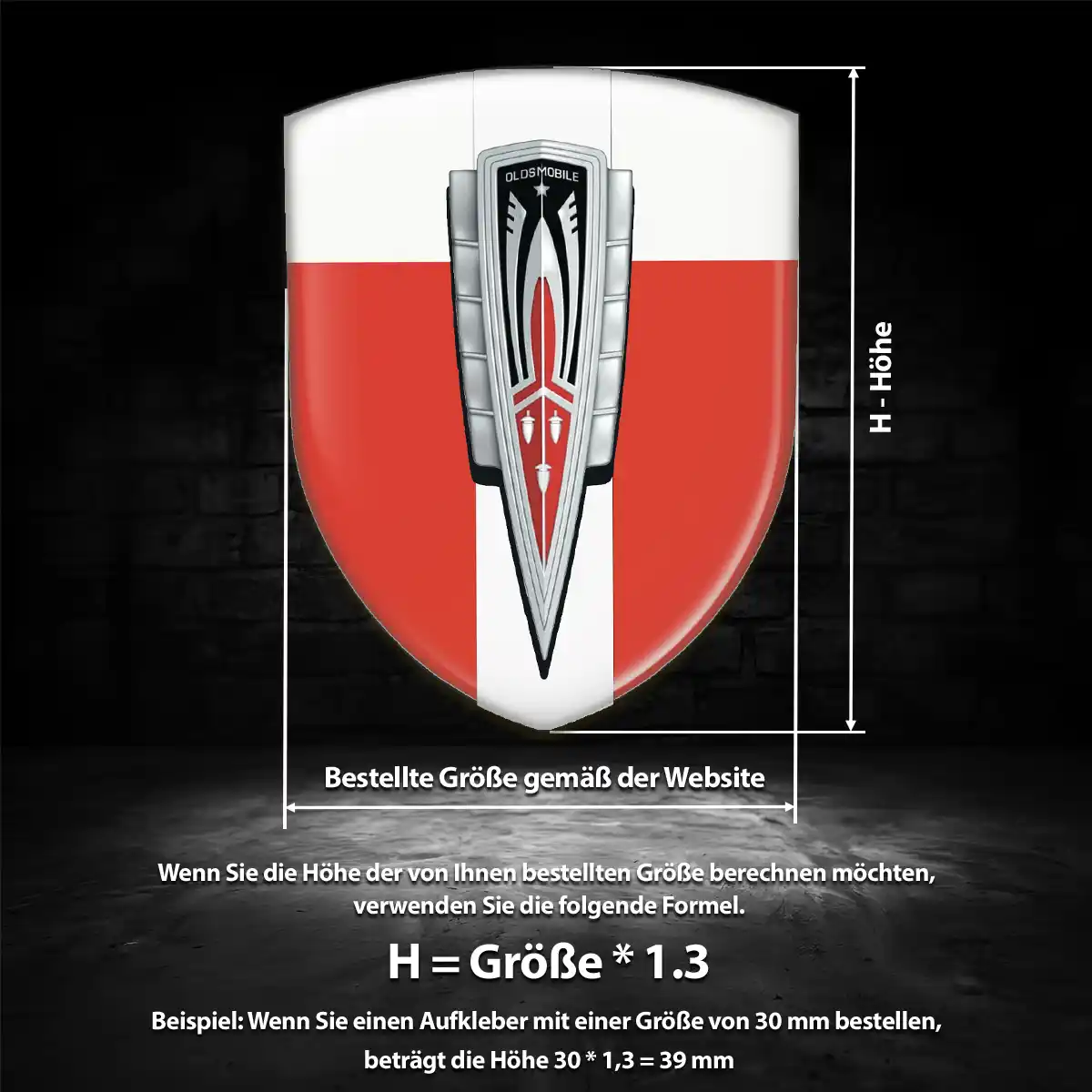 Oldsmobile Emblem Wappen Auto Premium-Edition