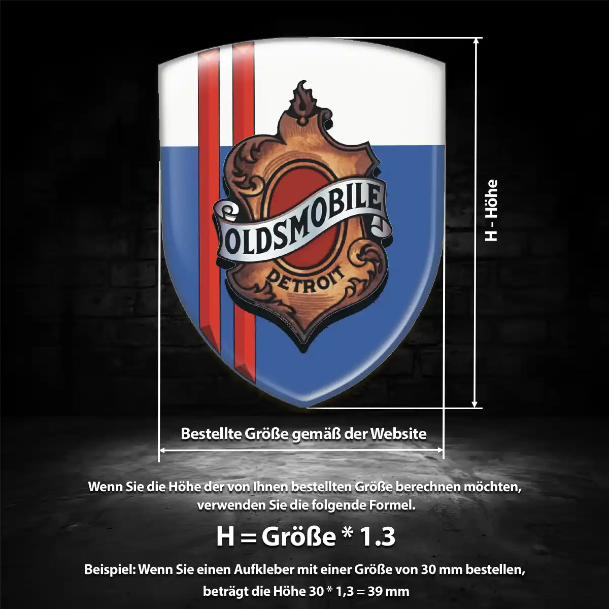 Oldsmobile Emblem Wappen Erstklassige Qualität