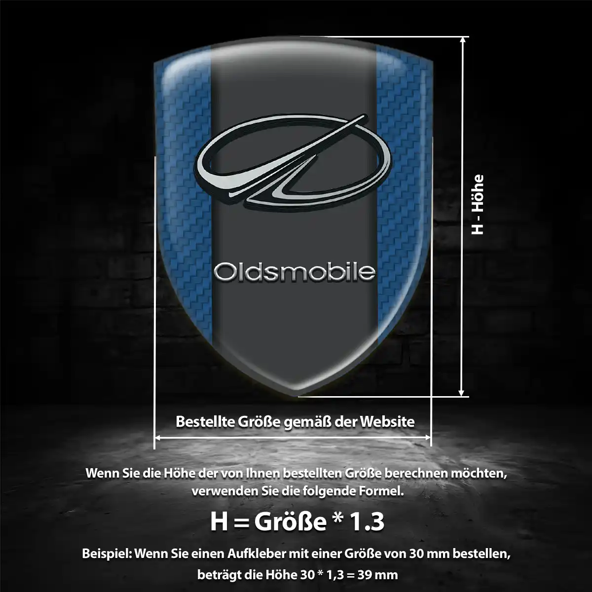 Oldsmobile Embleme Silikon Aufkleber Auto Edles Design