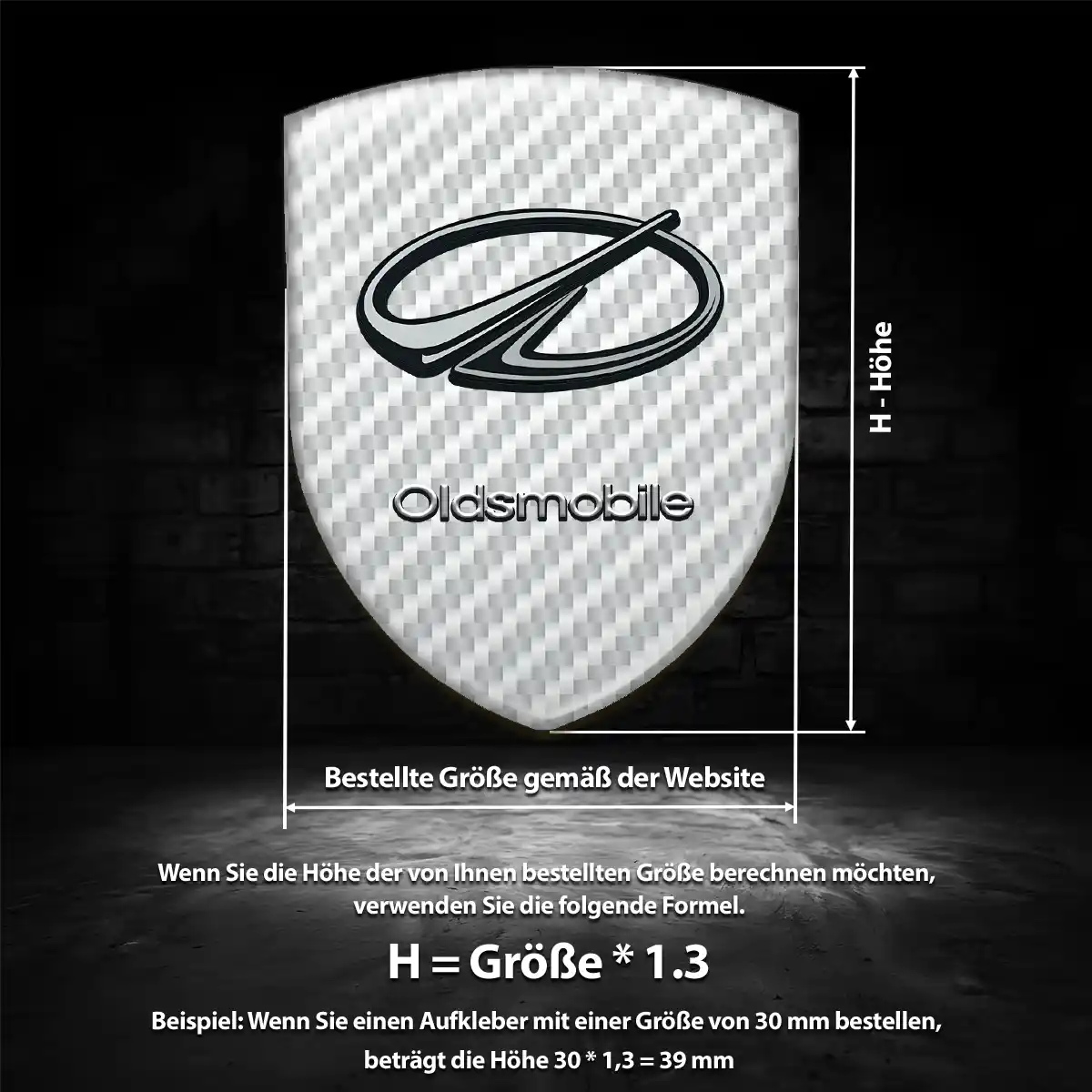 Oldsmobile Embleme Silikon Aufkleber Auto Exterieurdesign