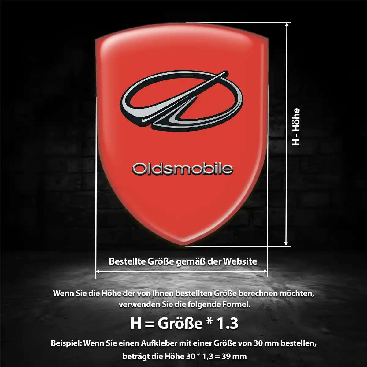 Oldsmobile Embleme Silikon Aufkleber Auto Hochwertiges Harz