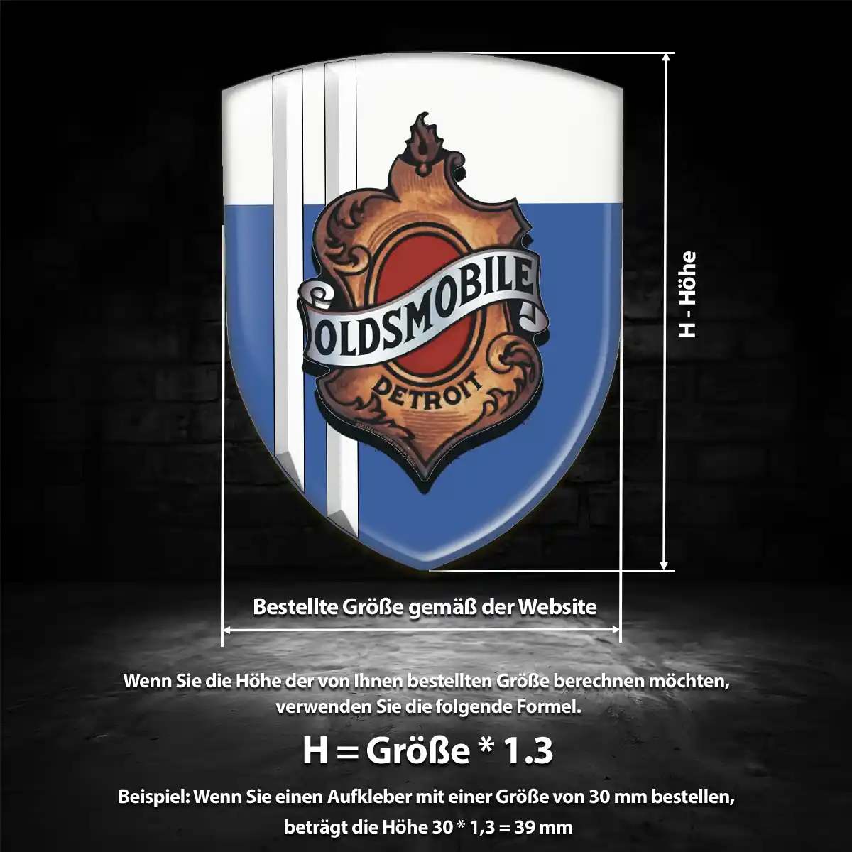 Oldsmobile Embleme Silikon Aufkleber Auto Hohe Qualität