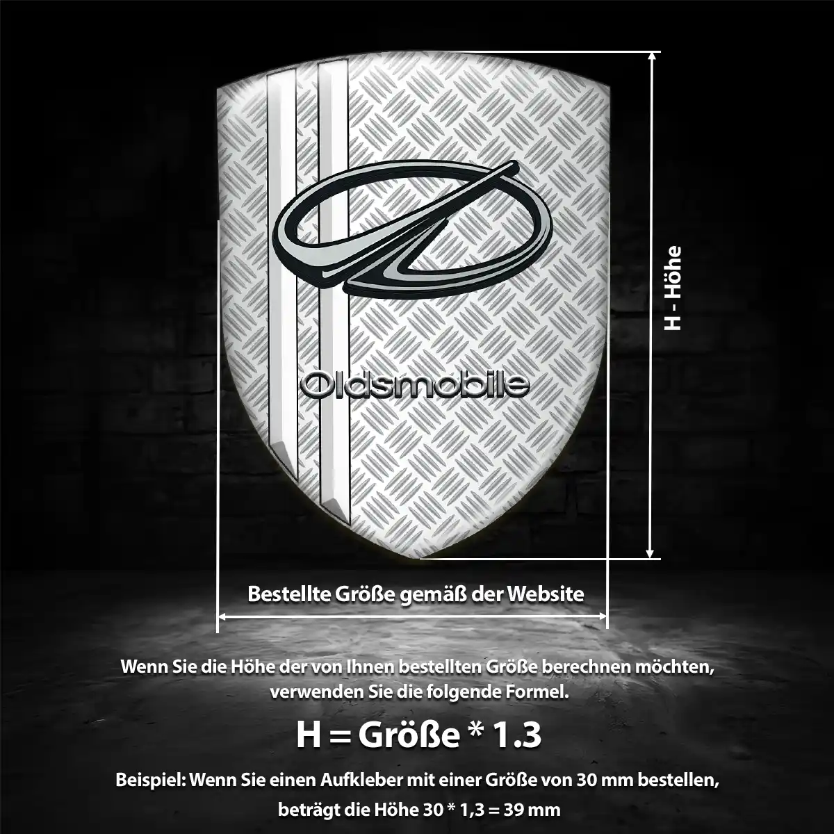 Oldsmobile Embleme Silikon Aufkleber Auto Limitierte Auflage