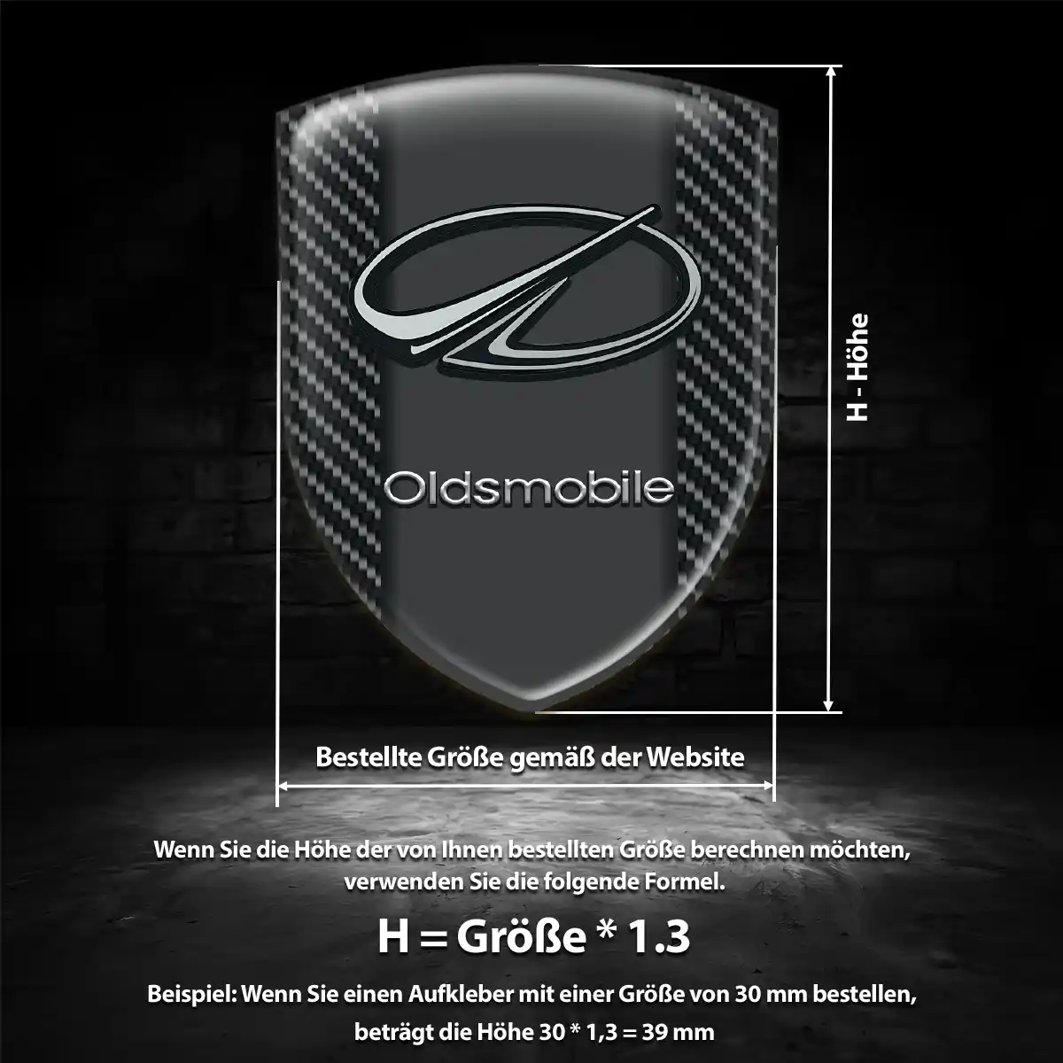 Oldsmobile Embleme Silikon Aufkleber Auto Premiumqualität
