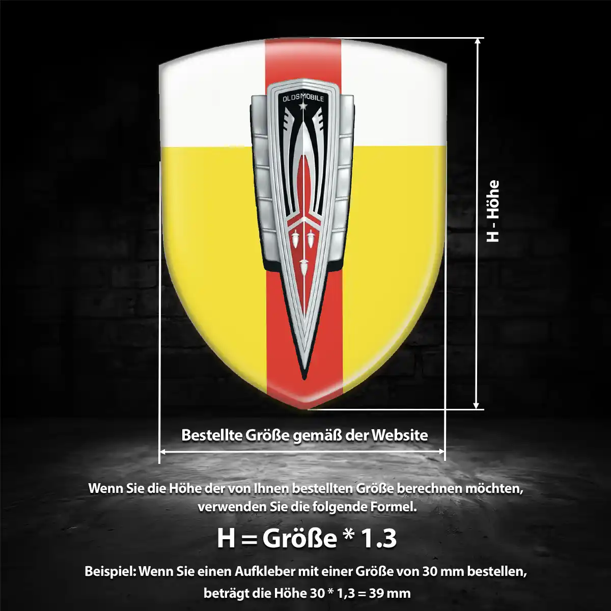 Oldsmobile Embleme Silikon Aufkleber Auto Stilvolles Design