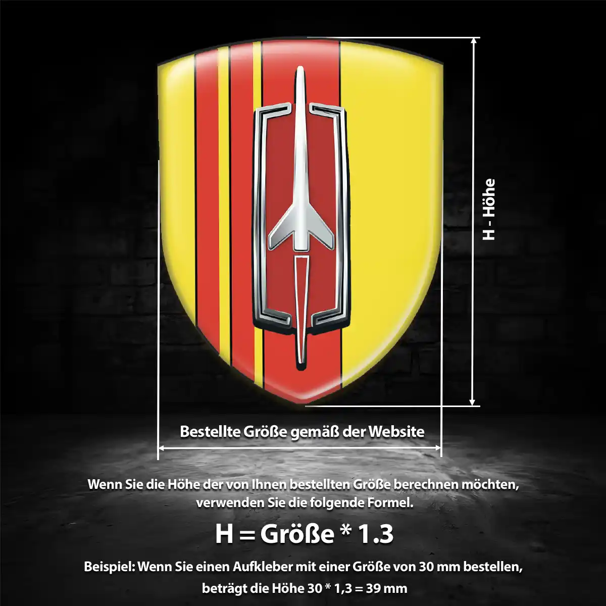 Oldsmobile Embleme Silikon Aufkleber Edles Design