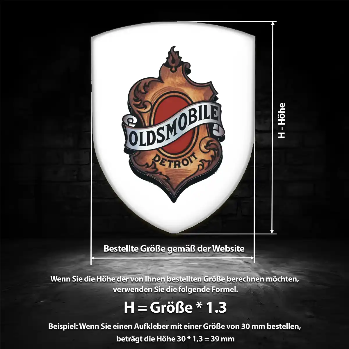 Oldsmobile Silikon Aufkleber Embleme Anspruchsvolles Design