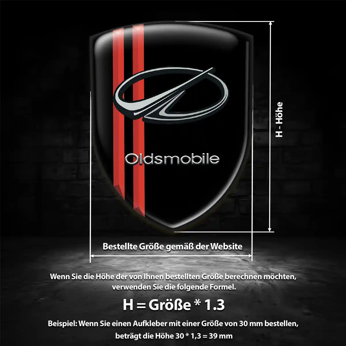 Oldsmobile Silikon Aufkleber Embleme Ausdrucksstarkes Design