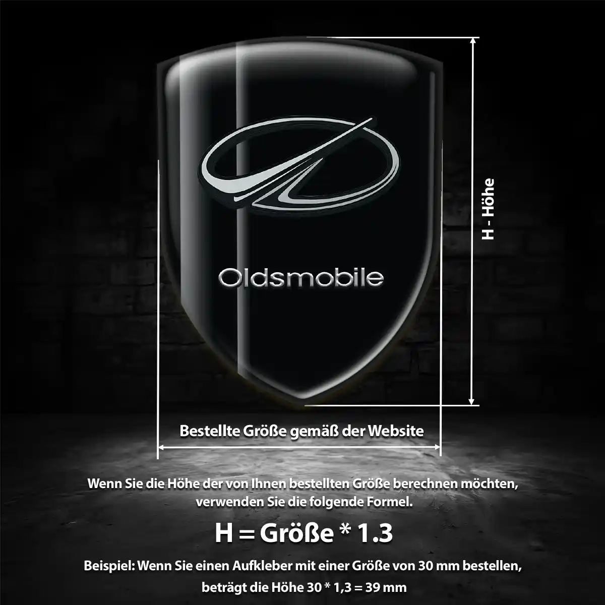 Oldsmobile Silikon Aufkleber Embleme Auto Interieurdesign