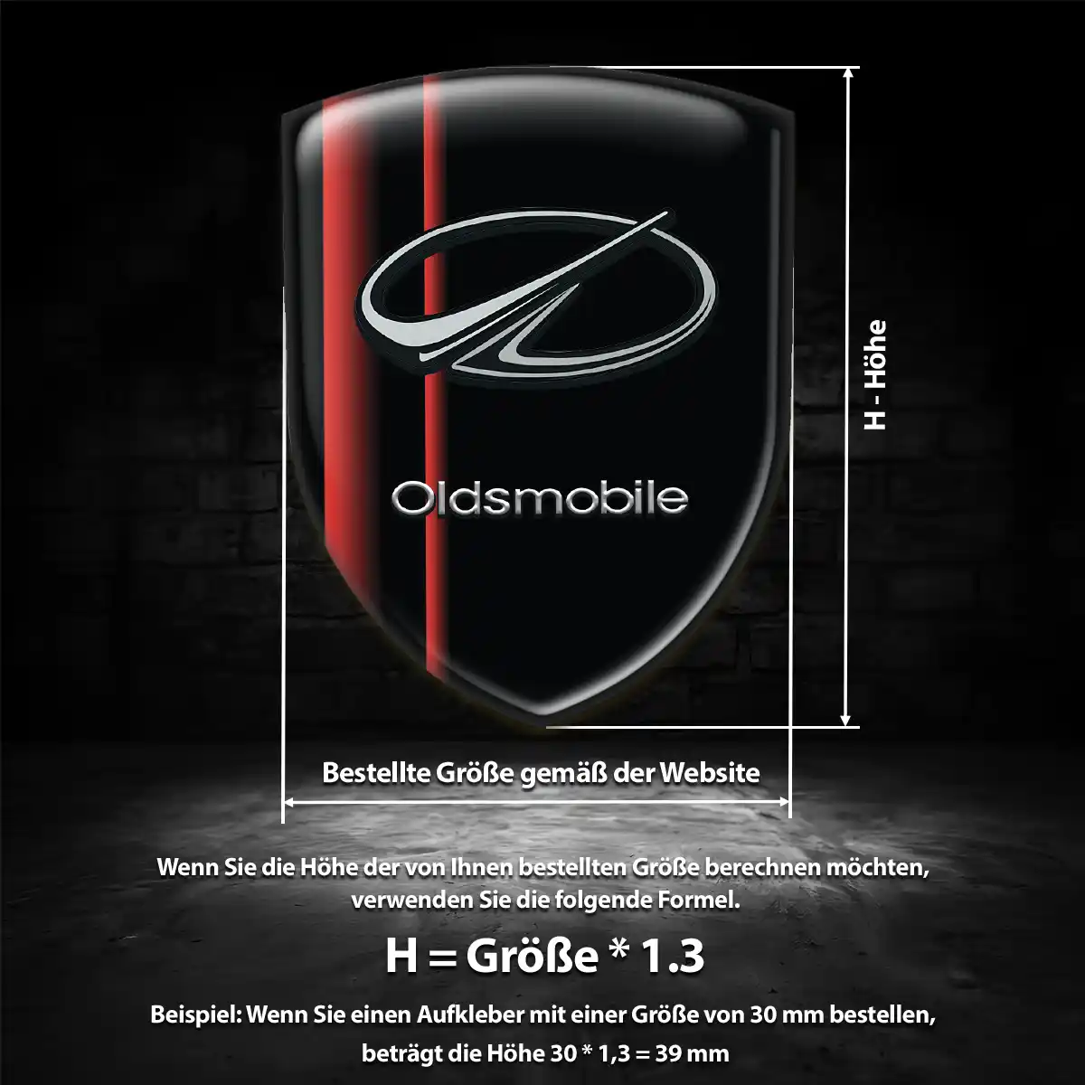 Oldsmobile Silikon Aufkleber Embleme Auto Premium-Edition