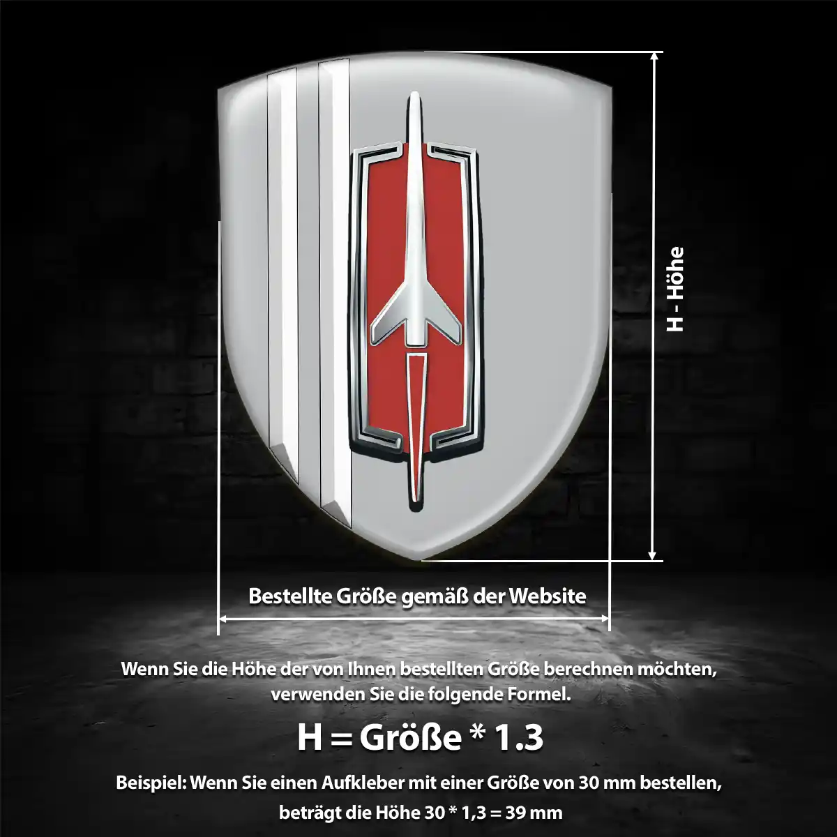 Oldsmobile Silikon Aufkleber Embleme Edles Design