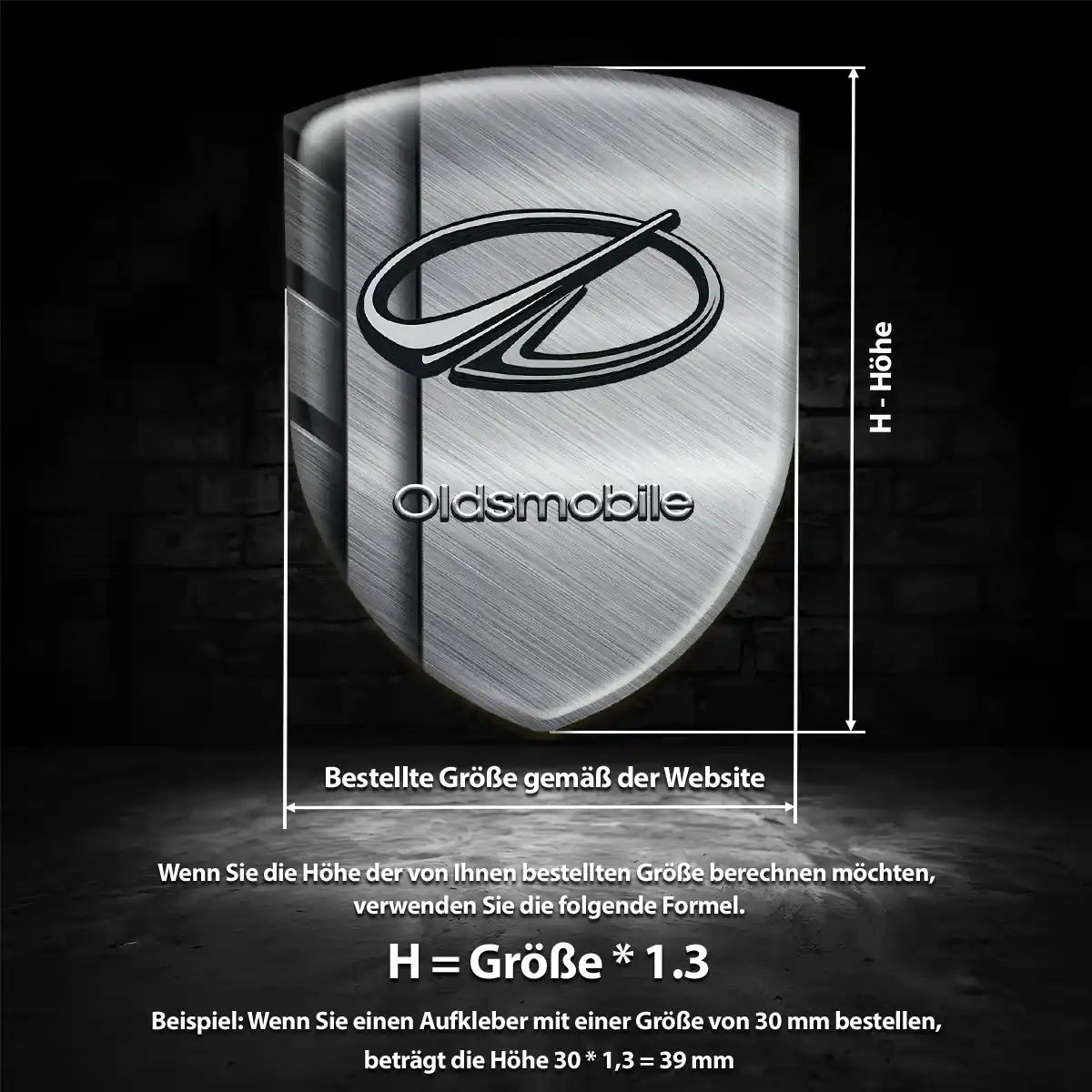 Oldsmobile Silikon Aufkleber Embleme Interieurdesign
