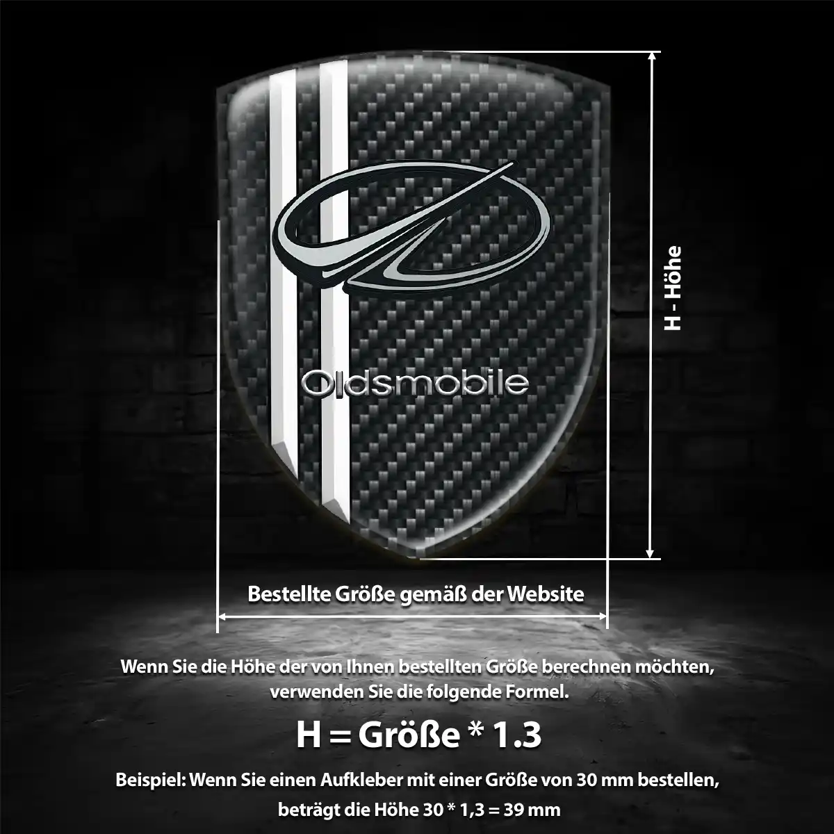 Oldsmobile Silikon Aufkleber Embleme Markenedition