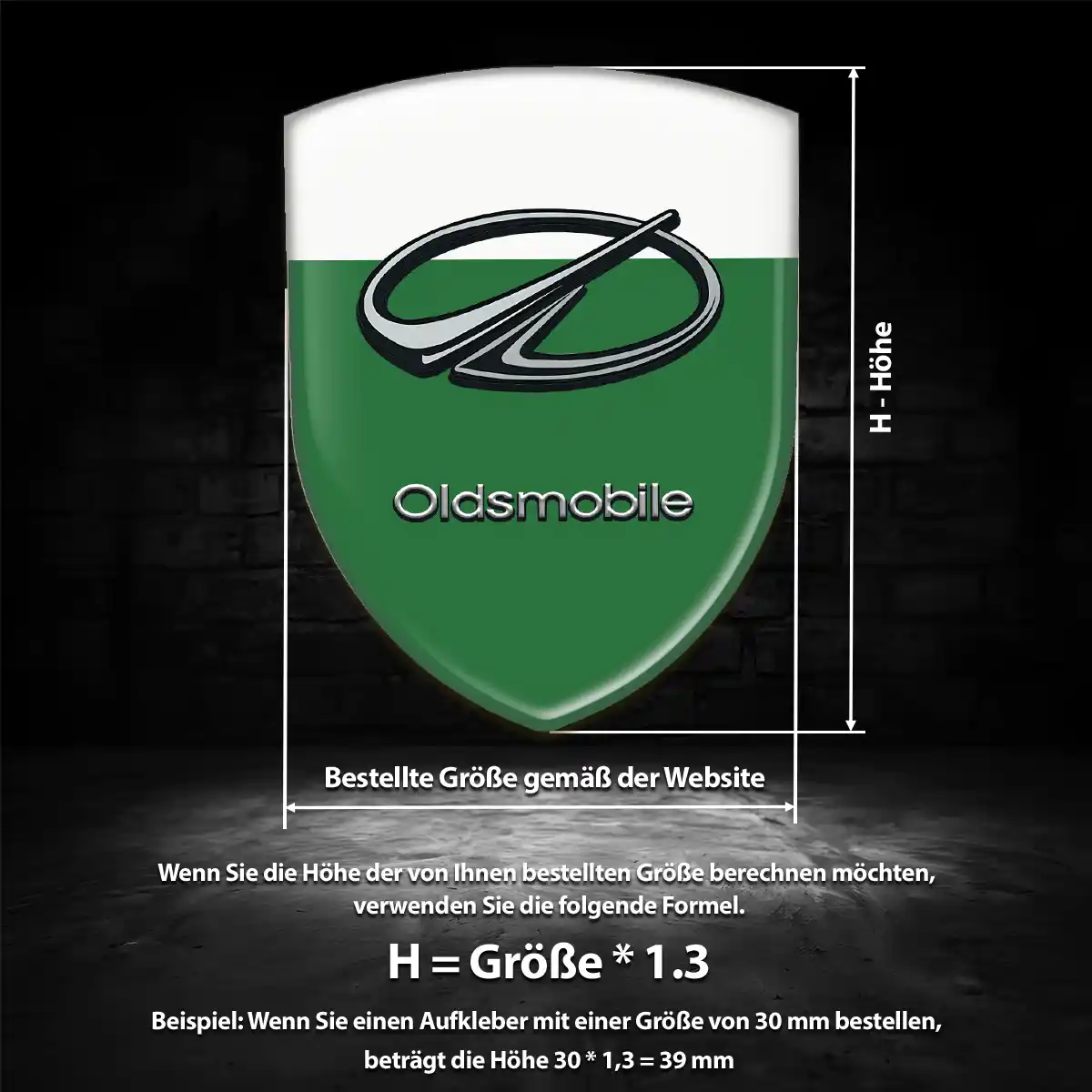 Oldsmobile Silikon Aufkleber Embleme Premium-Edition