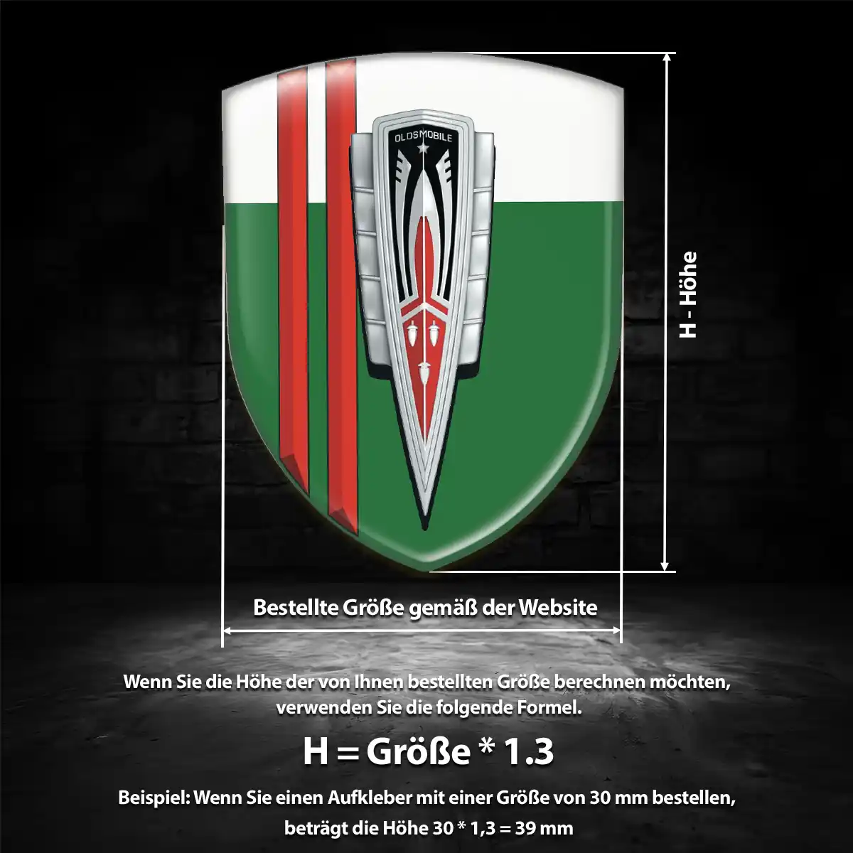 Oldsmobile Silikon Aufkleber Embleme Premiumqualität