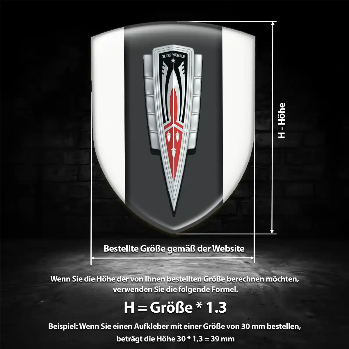 Oldsmobile Silikon Aufkleber Embleme Tuningfahrzeug