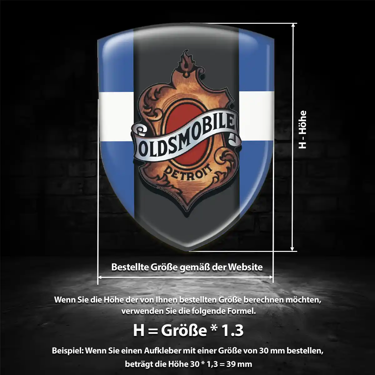Oldsmobile Silikon Aufkleber Hohe Qualität