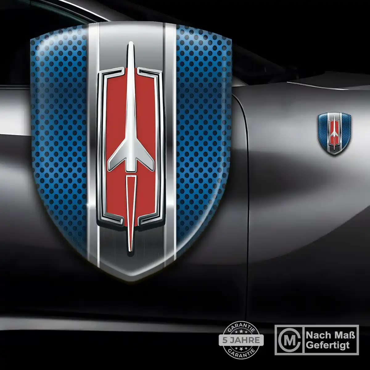 Oldsmobile Silikon Aufkleber Wappen Auto Markenedition