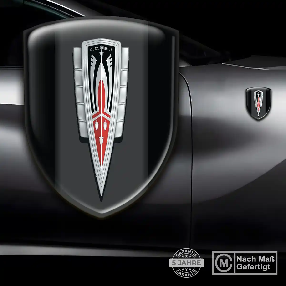 Oldsmobile Silikon Aufkleber Wappen Hochwertiges Harz
