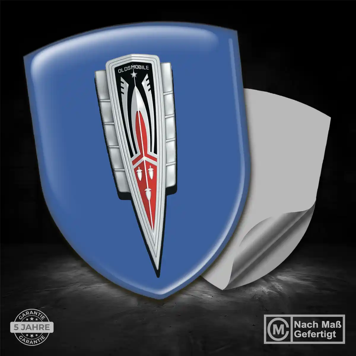 Oldsmobile Silikon Aufkleber Wappen Luxus-Edition