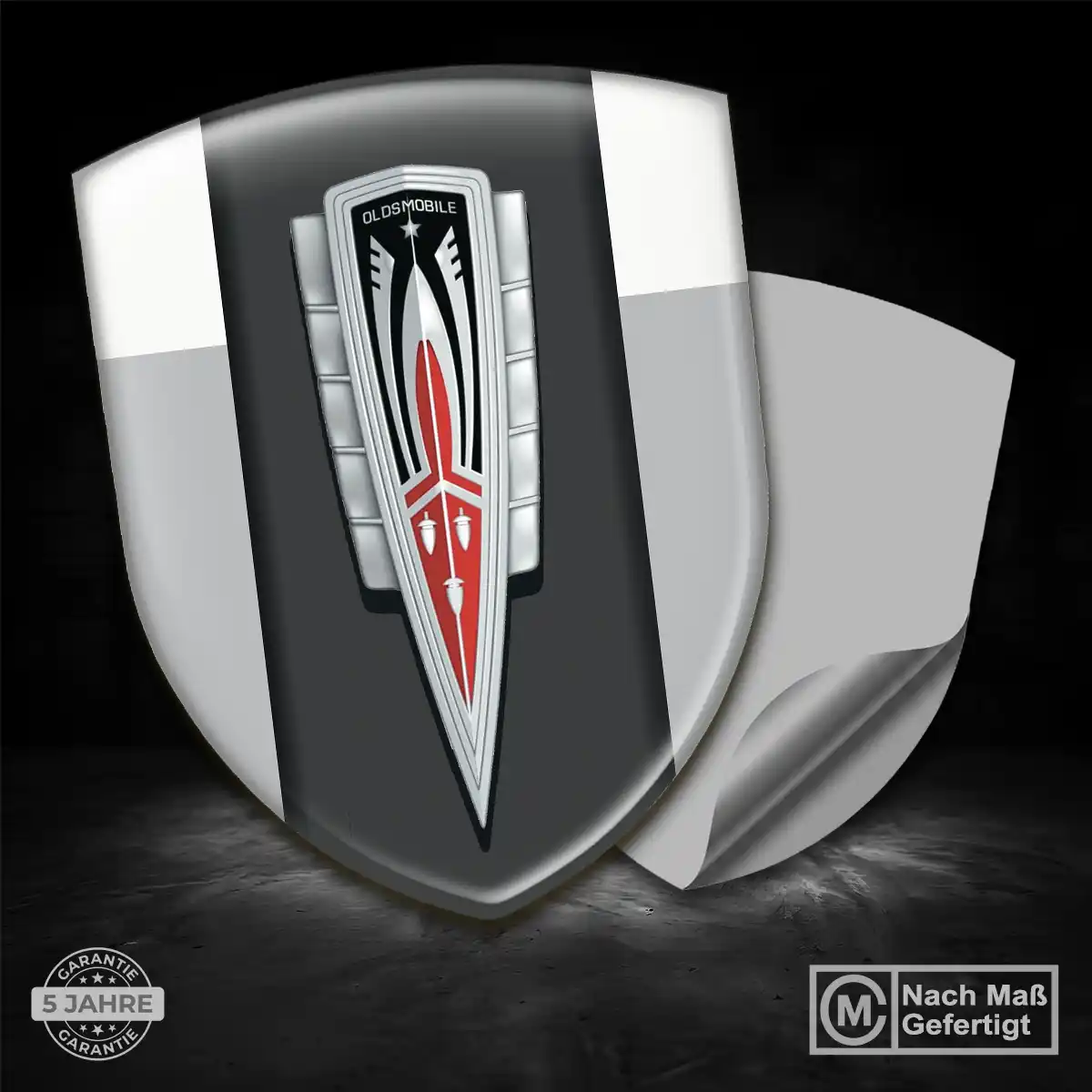 Oldsmobile Silikon Aufkleber Wappen Markenedition