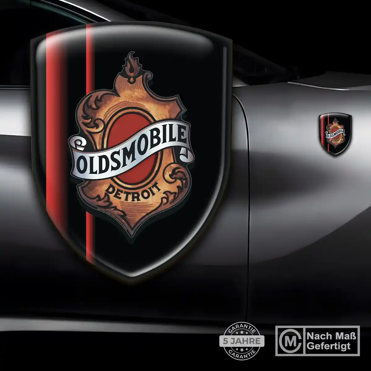 Oldsmobile Silikon Aufkleber Wappen Tuningfahrzeug