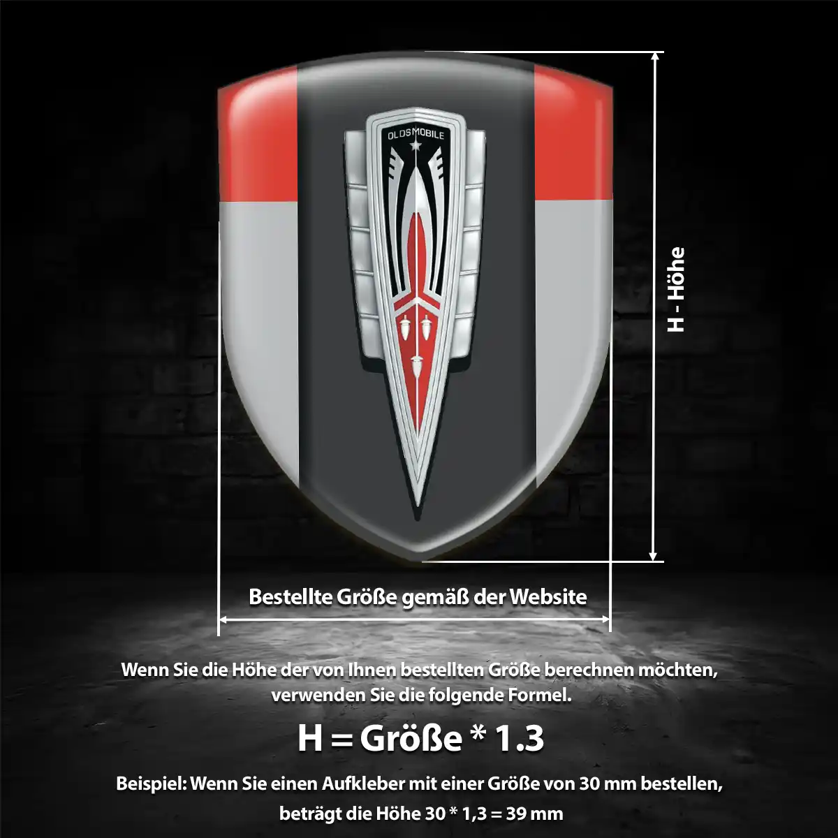 Oldsmobile Wappen Aufkleber Emblem Anspruchsvolles Design