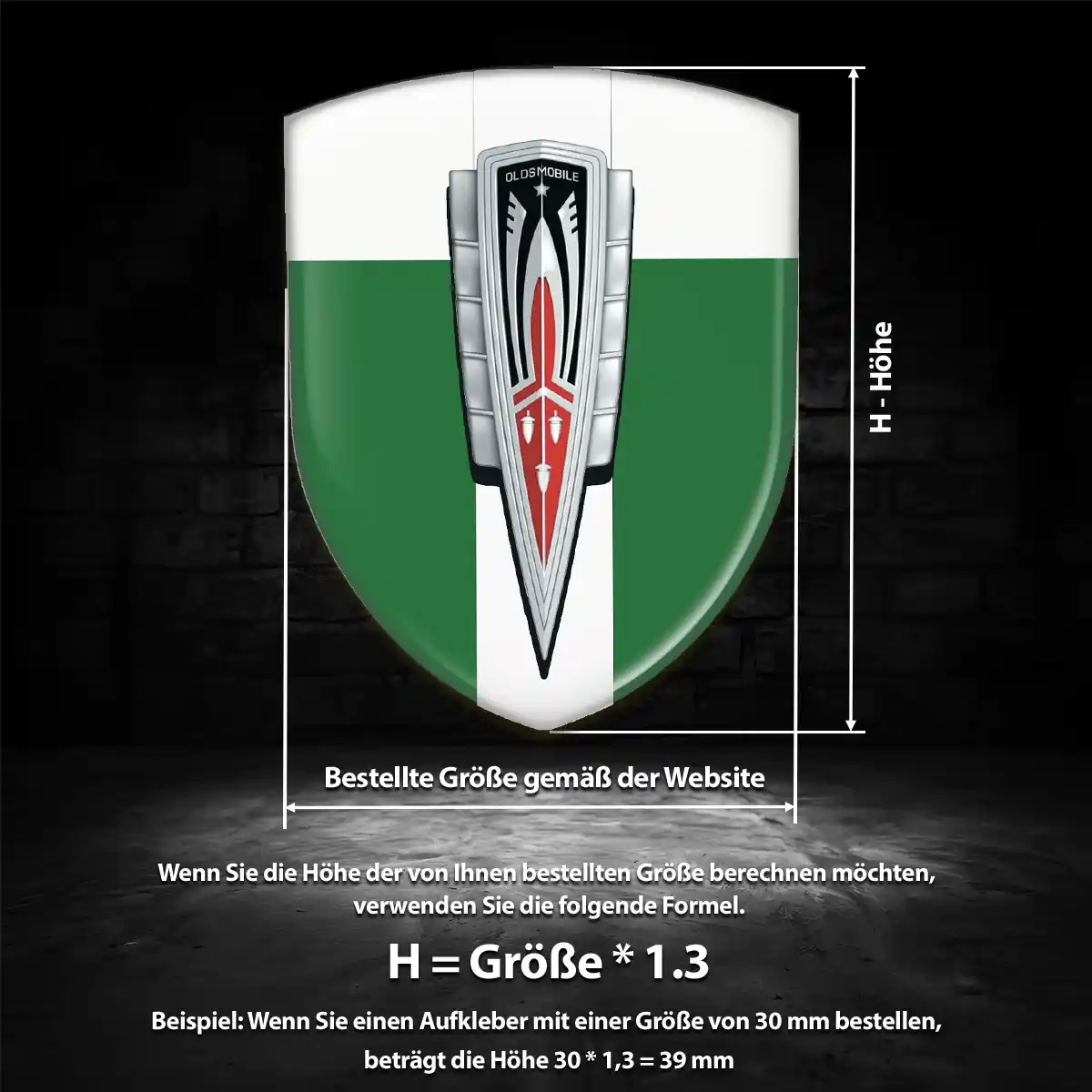 Oldsmobile Wappen Aufkleber Emblem Auto Limitierte Auflage