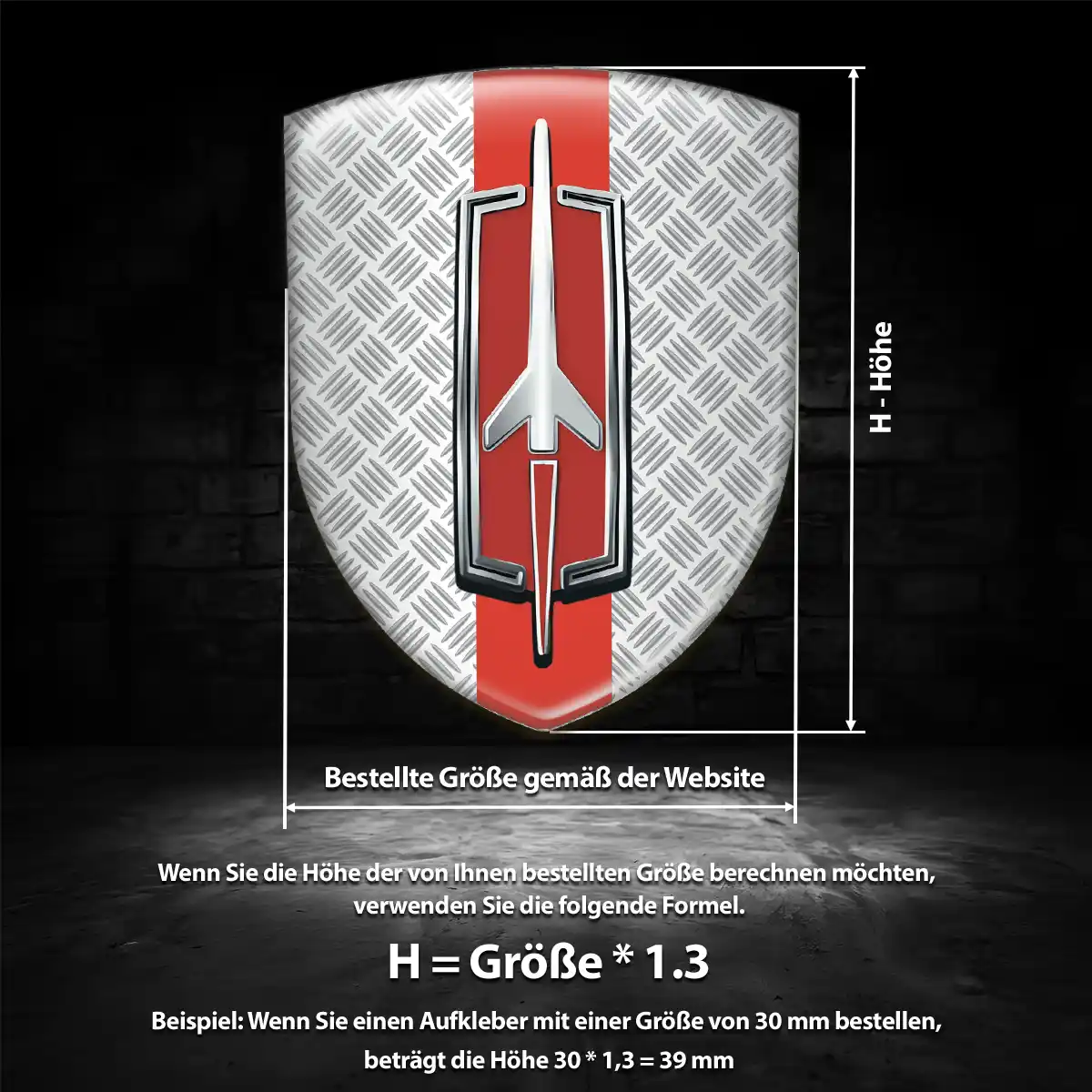 Oldsmobile Wappen Aufkleber Emblem Auto Premium-Edition
